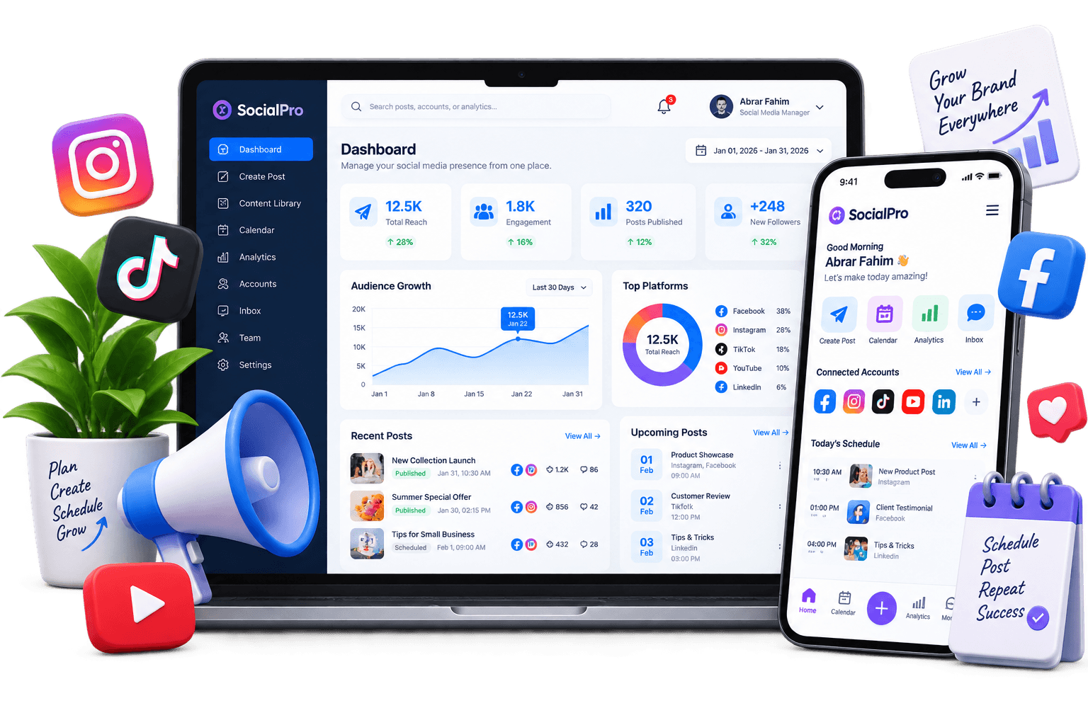 Social Media Manager software preview